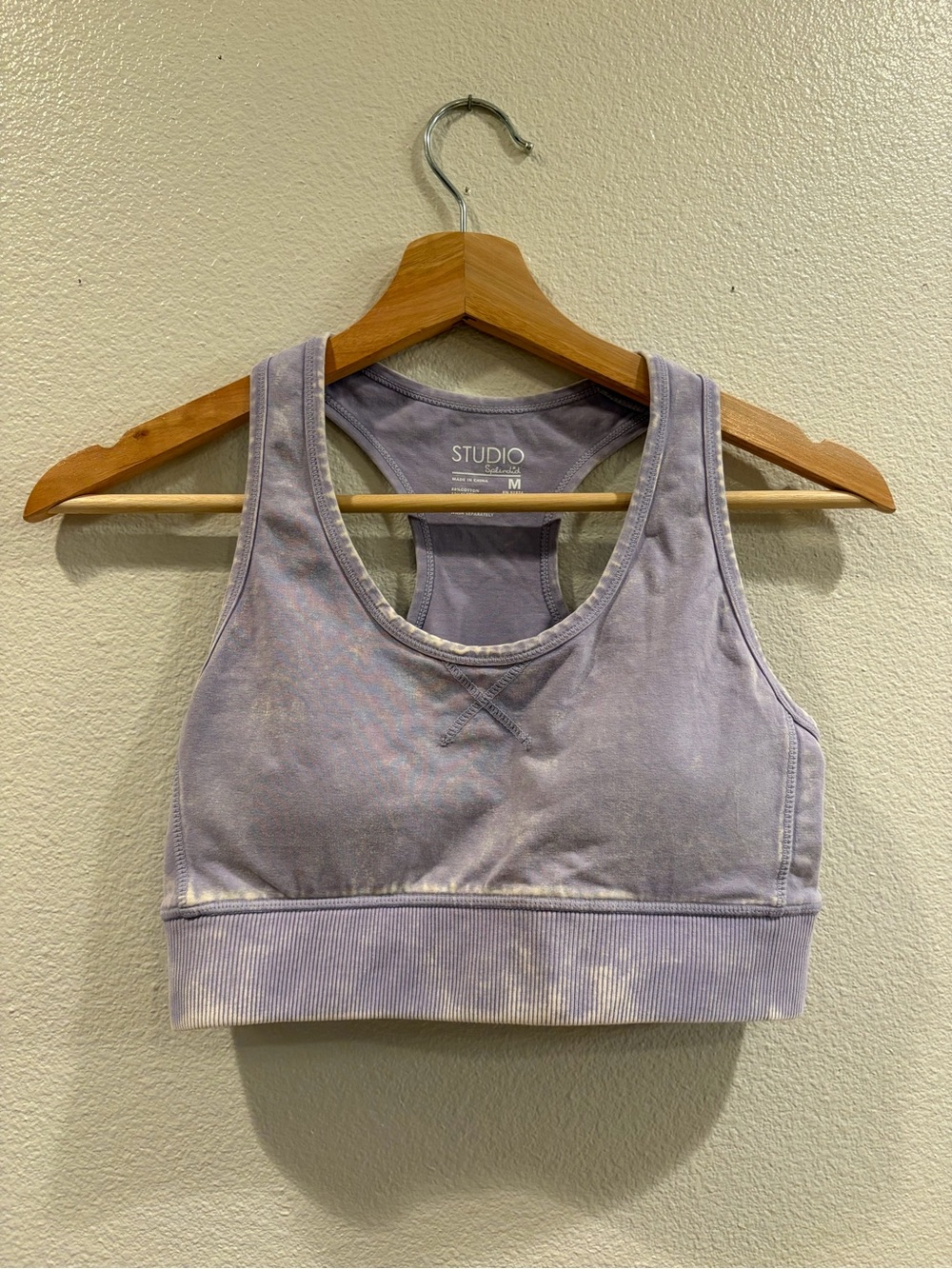 5/$26 Studio Lavender Tie-Dye Crop Sports Bra